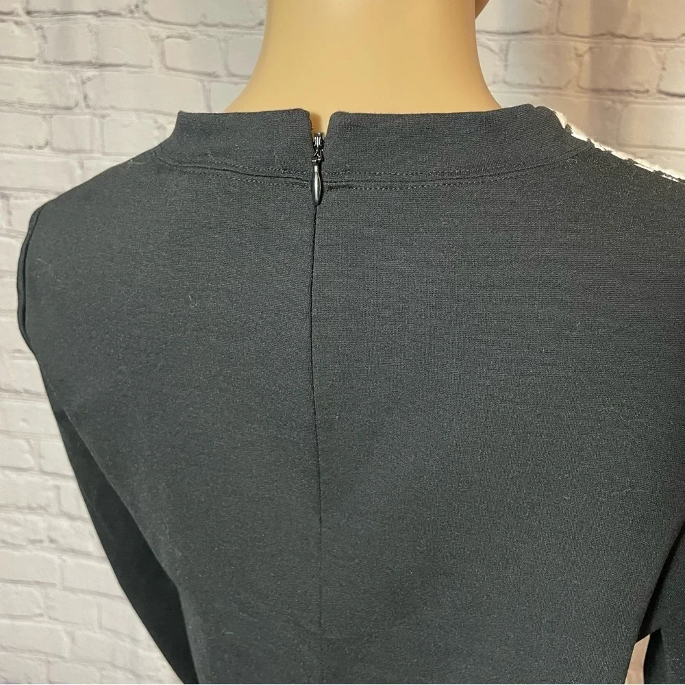 Kate Spade Black Leopard Print To Be Darling Long Sleeve Top Size XS